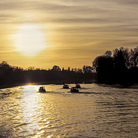 Buy canvas prints of Sunset Thames by Jon Mills