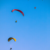 Buy canvas prints of Paragliding in the Peak District by Colin Keown