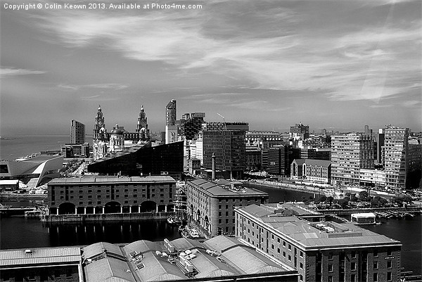 Liverpool Skyline Picture Board by Colin Keown