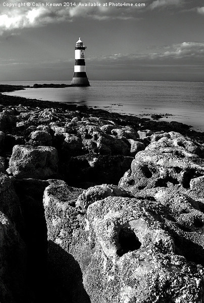 Trwyn Du Lighthouse Picture Board by Colin Keown