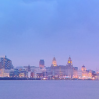 Buy canvas prints of Liverpool Skyline PANO by Colin Keown
