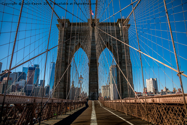 Brooklyn Bridge Picture Board by Colin Keown