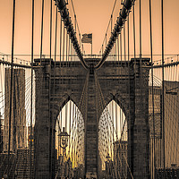 Buy canvas prints of Brooklyn Bridge at Dawn by Colin Keown