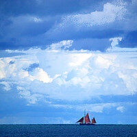 Buy canvas prints of Red Sail Skyscape by Bryan 4Pics