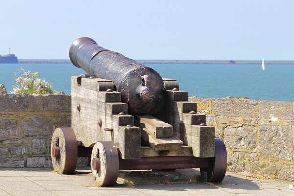 Old Canon on Plymouth Hoe Picture Board by Bryan 4Pics