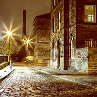 Buy canvas prints of Albert Terrace Saltaire by Chris Willman