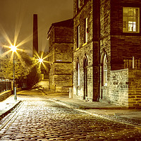 Buy canvas prints of Albert Terrace Saltaire by Chris Willman