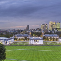 Buy canvas prints of Greenwich and Canary Wharf by Jan Venter
