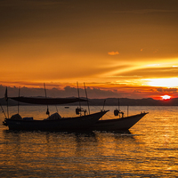Buy canvas prints of Island Fishing boats by Jan Venter
