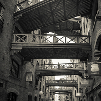 Buy canvas prints of Bridges over Shad Thames  by Jan Venter