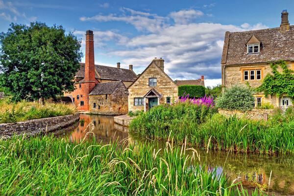 Lower Slaughter Mill Cotswolds Gloucestershire Picture Board by austin APPLEBY