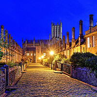 Buy canvas prints of Vicars Close and Wells Cathedral Somerset by austin APPLEBY