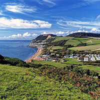 Buy canvas prints of Seatown and Golden Cap Dorset by austin APPLEBY