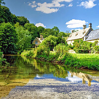Buy canvas prints of Upper Slaughter Ford Cotswolds by austin APPLEBY