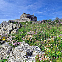 Buy canvas prints of St Nicholas Chapel St Ives Cornwall by austin APPLEBY
