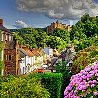 Buy canvas prints of Dunster Castle and Village Somerset by austin APPLEBY