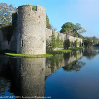 Buy canvas prints of BISHOPS PALACE WALL MOAT WELLS by austin APPLEBY