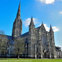 Buy canvas prints of SALISBURY CATHEDRAL by austin APPLEBY