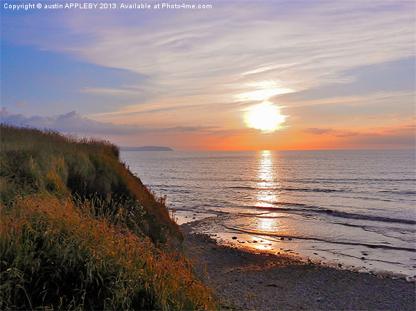 SUNSET AT KILVE BEACH SOMERSET Picture Board by austin APPLEBY