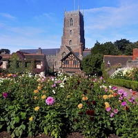 Buy canvas prints of DREAM GARDEN AND ST GEORGE DUNSTER by austin APPLEBY