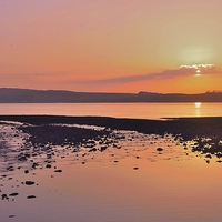 Buy canvas prints of RED SKY NIGHT CUMBRAE DELIGHT by austin APPLEBY