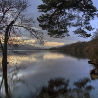 Buy canvas prints of Last Light At Loch Lomond  by austin APPLEBY