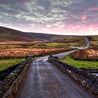 Buy canvas prints of Landacre Bridge Exmoor Winding Road by austin APPLEBY