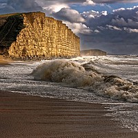 Buy canvas prints of West Bay Storm And Waves by austin APPLEBY