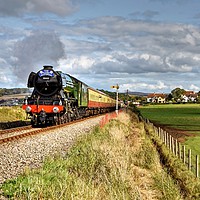 Buy canvas prints of Flying Scotsman At Blue Anchor Somerset by austin APPLEBY