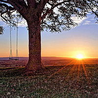 Buy canvas prints of Burrow Hill Sunset by austin APPLEBY
