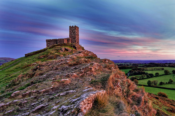 Last Light At Brent Tor Picture Board by austin APPLEBY