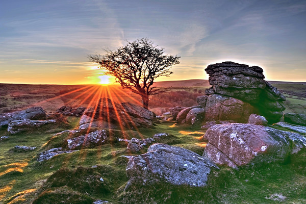 Emsworthy Rocks Sunset Picture Board by austin APPLEBY