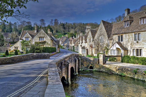 Castle Combe Village Cotswolds Picture Board by austin APPLEBY