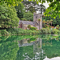 Buy canvas prints of St Just in Roseland Church by austin APPLEBY