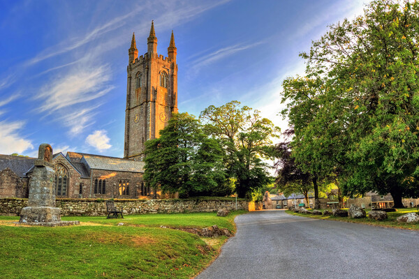Widecombe in the Moor Dartmoor Picture Board by austin APPLEBY