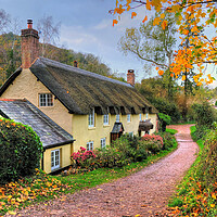 Buy canvas prints of Exmoor Cottage Dunster Somerset by austin APPLEBY