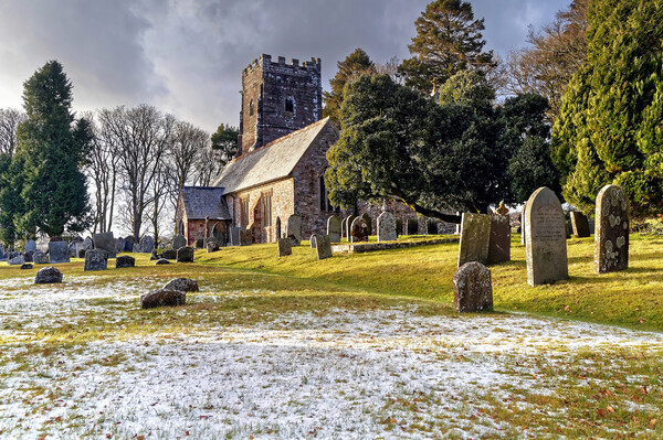 St Mary Magdalene Church Exford Exmoor Picture Board by austin APPLEBY