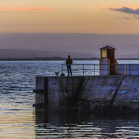 Buy canvas prints of  Sunset At Burghead by Alex Millar