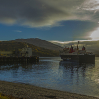Buy canvas prints of  Ferry Arriving in Ullapool by Alex Millar