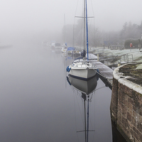Buy canvas prints of  Mist on the Canal by Alex Millar