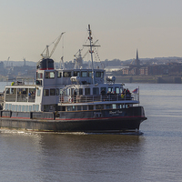 Buy canvas prints of  Ferry On The Mersey by Alex Millar