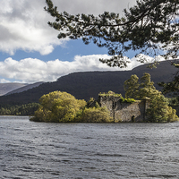 Buy canvas prints of Castle On The Loch by Alex Millar