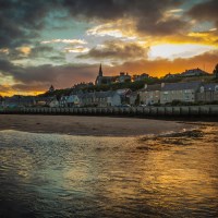 Buy canvas prints of Sunset Over Lossiemouth by Alex Millar