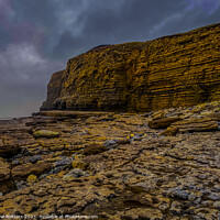 Buy canvas prints of Dunraven Bay Cliffs  by Jane Metters
