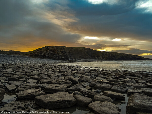 Dunraven Bay Picture Board by Jane Metters