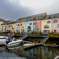 Buy canvas prints of Homes facing the Marina  by Jane Metters