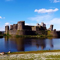 Buy canvas prints of A View of Caerphilly Castle  by Jane Metters