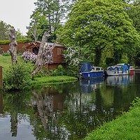 Buy canvas prints of Boats on the Canal by Jane Metters