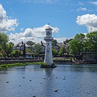Buy canvas prints of Clock Tower at Roath Park by Jane Metters