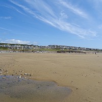 Buy canvas prints of The Beach at Ogmore by Jane Metters